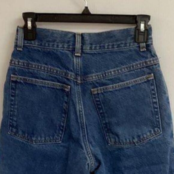 L.L. Bean women size 4 Reg Fit blue zipper/button flannel lined jeans - Picture 5 of 6